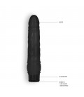 GC 8" THIN REALISTIC DILDO VIBE BLACK