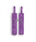 OUCH! PLUSH LEATHER WRIST CUFFS PURPLE