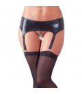 BLACK WET LOOK GARTER BELT