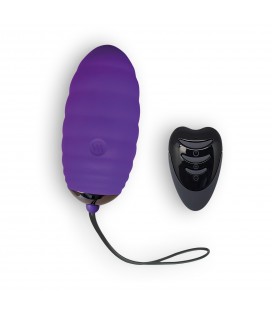 ADRIEN LASTIC OCEAN BREEZE RECHARGEABLE VIBRATING EGG WITH REMOTE CONTROL PURPLE