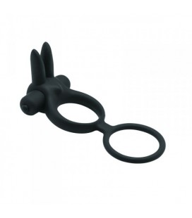 ANILLO PARA EL PENE Y TESTÍCULOS CON VIBRACIÓN DUAL RING TIMELESS NEGRO