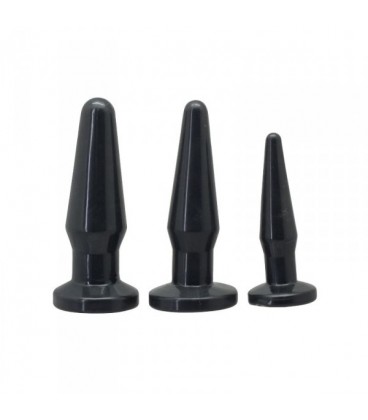 CONJUNTO DE 3 PLUGS ANAIS TIMELESS ANAL PLUGS PRETOS