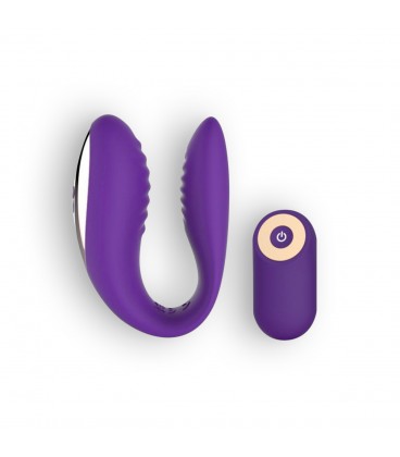 VIBRADOR RECARREGÁVEL COM COMANDO PARA CASAL ROXO TOYZ4LOVERS