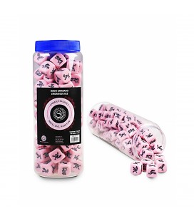 PACK WITH 80 DICE WITH SEX POSITIONS PINK