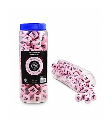 PACK WITH 80 DICE WITH SEX POSITIONS PINK