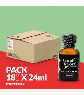 PACK WITH 18 SUPER RUSH BLACK LABEL 24ML