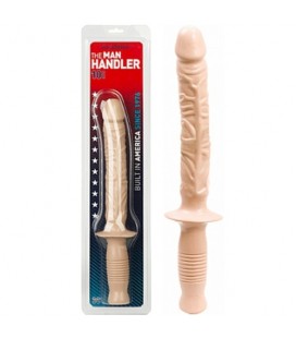 MANHANDLER DILDO WITH HANDLE WHITE