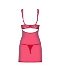 OBSESSIVE ROUGEBELLE CHEMISE AND THONG RED