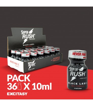 PACK CON 36 SUPER RUSH BLACK LABEL 10ML