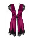 OBSESSIVE 861-PEI ROBE AND THONG BORDEAUX