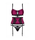 OBSESSIVE 861-SEG SET AND THONG BORDEAUX