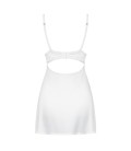 OBSESSIVE 871-CHE CHEMISE AND THONG WHITE