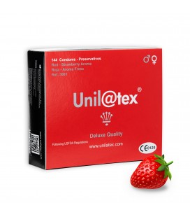 BOX OF 144 RED STRAWBERRY CONDOMS