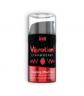 GEL COM VIBRAÇÃO VIBRATION MORANGO INTT 15ML