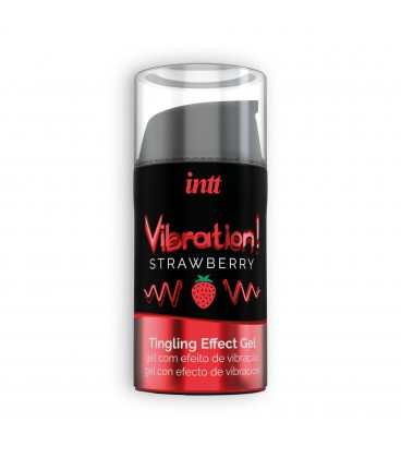 GEL COM VIBRAÇÃO VIBRATION MORANGO INTT 15ML