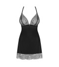 OBSESSIVE CHICCANTA CHEMISE AND THONG BLACK