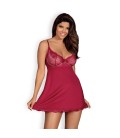 OBSESSIVE ROSALYNE BABYDOLL AND THONG RED