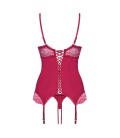 OBSESSIVE ROSALYNE CORSET AND THONG RED