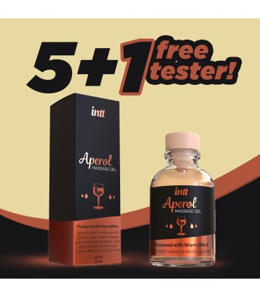 PACK 5 + 1 TESTER INTT APEROL FLAVOURED MASSAGE GEL 30ML