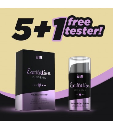 PACK 5 + 1 TESTER INTT EXCITATION AROUSAL GEL FOR HER 15ML