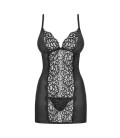 OBSESSIVE LALUNA CHEMISE AND THONG BLACK