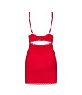 OBSESSIVE JOLIEROSE CHEMISE AND THONG RED