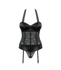 OBSESSIVE AILAY CORSET AND THONG BLACK