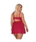 QUEEN SIZE OBSESSIVE ROSALYNE BABYDOLL AND THONG RED