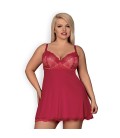 QUEEN SIZE OBSESSIVE ROSALYNE BABYDOLL AND THONG RED