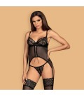 OBSESSIVE CONTICA CORSET AND PANTY BLACK