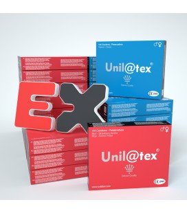 MIX DE 50 CAJAS DE 144 CONDONES UNILATEX