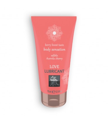 SHIATSU™ EDIBLE LOVE BERRY BOOST LUBRICANT WITH ACEROLA AND CHERRY FLAVOUR 75ML