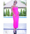 CR-4379 DRESS AND THONG HOT PINK