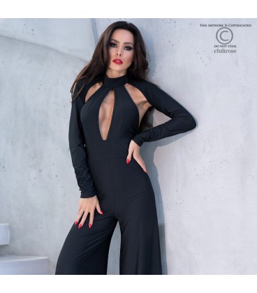 CR-4328 JUMPSUIT BLACK