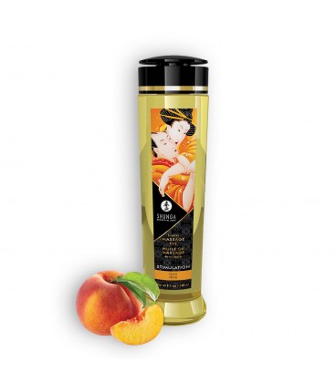 ÓLEO DE MASSAGEM SHUNGA STIMULATION PÊSSEGO 240ML