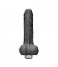 VIBRADOR REALÍSTICO 8" COM TESTÍCULOS REALROCK PRETO