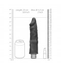 REALISTIC VIBRATING DILDO 9" REALROCK BLACK