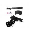 KIT DE RESTRIÇÃO BONDAGE BELT RESTRAINT SYSTEM OUCH! PRETO