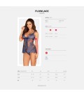 OBSESSIVE FLOWLACE BABYDOLL AND THONG BLUE