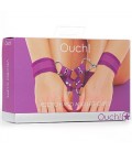 ALGEMAS PARA OS PULSOS E TORNOZELOS OUCH! VELCRO HAND AND LEG CUFFS ROXAS