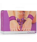 OUCH! VELCRO HAND AND LEG CUFFS PURPLE