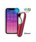 VIBRADOR DUAL LOVE COM APP SATISFYER VERMELHO