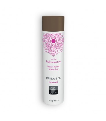 SHIATSU™ SENSUAL MASSAGE OIL INDIAN ROSE AND ALMOND OIL 100ML