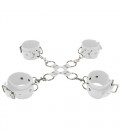 ALGEMAS PARA OS PULSOS E TORNOZELOS OUCH! LEATHER HAND AND LEG CUFFS BRANCAS