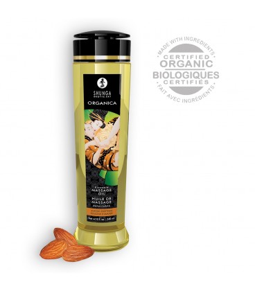 ÓLEO DE MASSAGEM BEIJÁVEL SHUNGA ORGANICA AMÊNDOA DOCE 240ML