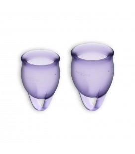 FEEL CONFIDENT 2 MENSTRUAL CUPS SET SATISFYER LILAC