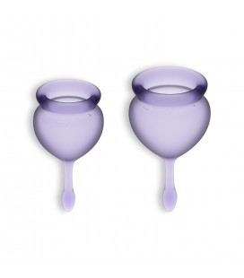 FEEL GOOD 2 MENSTRUAL CUPS SET SATISFYER LILAC