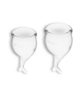 FEEL SECURE 2 MENSTRUAL CUPS SET SATISFYER CLEAR