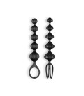 CONJUNTO DE 2 TIRAS LOVE BEADS SATISFYER NEGRAS