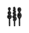 BOOTY CALL 3 PIECE SET ANAL PLUGS SATISFYER BLACK